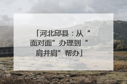 河北邱县：从“面对面”办理到“肩并肩”帮办