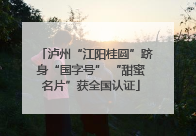 泸州“江阳桂圆”跻身“国字号” “甜蜜名片”获全国认证