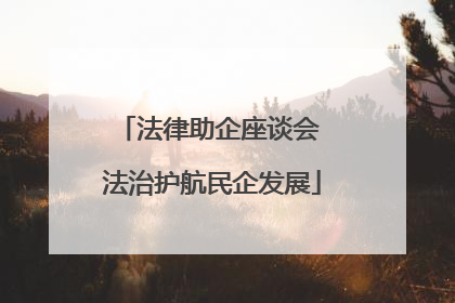 法律助企座谈会 法治护航民企发展