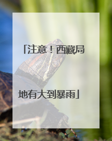 注意！西藏局地有大到暴雨
