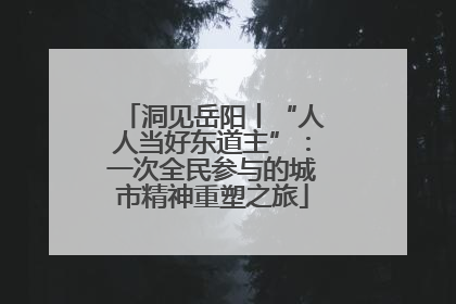 洞见岳阳丨“人人当好东道主”：一次全民参与的城市精神重塑之旅