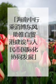 海南中行乘消博东风 助推自贸港建设与人民币国际化协同发展