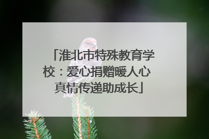 淮北市特殊教育学校：爱心捐赠暖人心 真情传递助成长