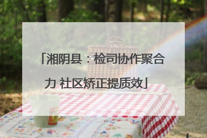 湘阴县：检司协作聚合力 社区矫正提质效