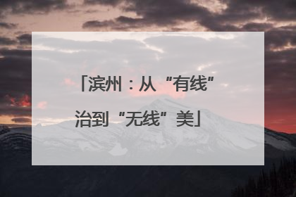 滨州：从“有线”治到“无线”美
