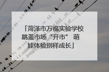 菏泽市万福实验学校跳蚤市场“开市” 萌娃体验别样成长