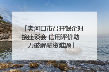 老河口市召开银企对接座谈会 信用评价助力破解融资难题