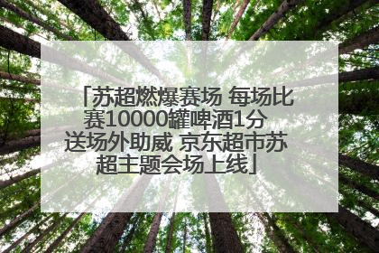 苏超燃爆赛场 每场比赛10000罐啤酒1分送场外助威 京东超市苏超主题会场上线