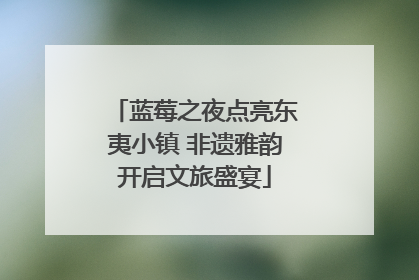 蓝莓之夜点亮东夷小镇 非遗雅韵开启文旅盛宴