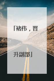褚伟，晋升副部