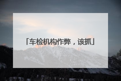 车检机构作弊，该抓