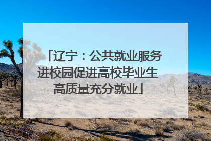 辽宁：公共就业服务进校园促进高校毕业生高质量充分就业