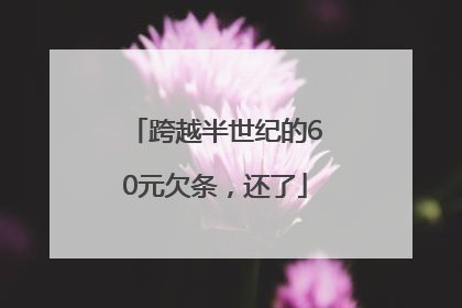 跨越半世纪的60元欠条，还了