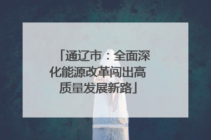 通辽市：全面深化能源改革闯出高质量发展新路