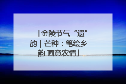 金陵节气“遗”韵｜芒种：笔绘乡韵 画意农情