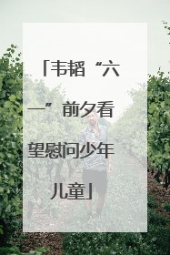 韦韬“六一”前夕看望慰问少年儿童