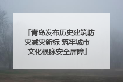 青岛发布历史建筑防灾减灾新标 筑牢城市文化根脉安全屏障