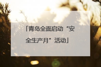 青岛全面启动“安全生产月”活动