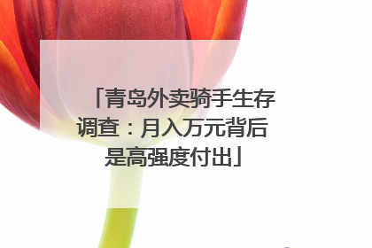 青岛外卖骑手生存调查：月入万元背后是高强度付出