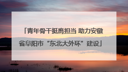 青年骨干挺膺担当 助力安徽省阜阳市“东北大外环”建设