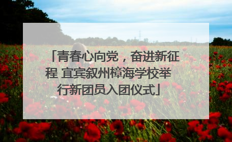 青春心向党，奋进新征程 宜宾叙州樟海学校举行新团员入团仪式