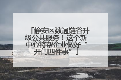 静安区数通链谷升级公共服务！这个新中心将帮企业做好“开门四件事”