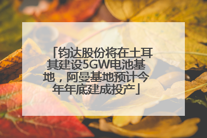 钧达股份将在土耳其建设5GW电池基地，阿曼基地预计今年年底建成投产