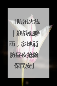 防汛火线｜迎战强降雨，多地消防昼夜抢险保民安