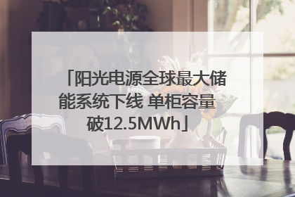 阳光电源全球最大储能系统下线 单柜容量破12.5MWh
