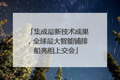 集成最新技术成果，全球最大智能铺排船亮相上交会