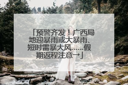 预警齐发！广西局地迎暴雨或大暴雨、短时雷暴大风……假期返程注意→