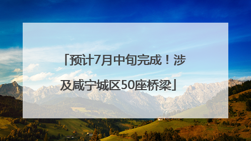 预计7月中旬完成！涉及咸宁城区50座桥梁
