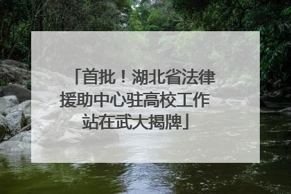 首批！湖北省法律援助中心驻高校工作站在武大揭牌