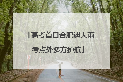高考首日合肥遇大雨 考点外多方护航