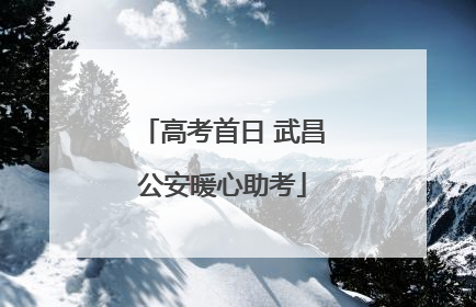 高考首日 武昌公安暖心助考