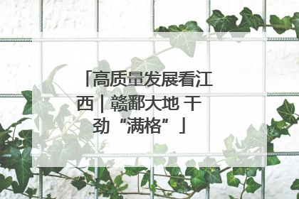 高质量发展看江西｜赣鄱大地 干劲“满格”