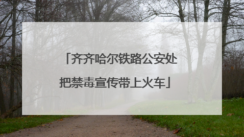 齐齐哈尔铁路公安处把禁毒宣传带上火车