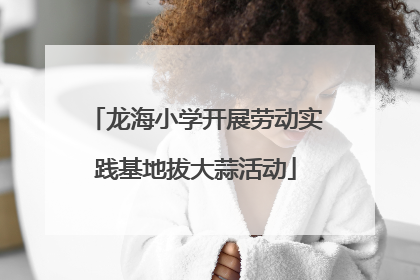 龙海小学开展劳动实践基地拔大蒜活动