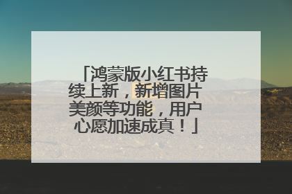 鸿蒙版小红书持续上新，新增图片美颜等功能，用户心愿加速成真！