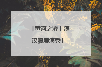 黄河之滨上演汉服展演秀