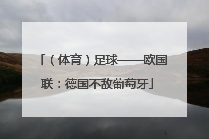 （体育）足球——欧国联：德国不敌葡萄牙