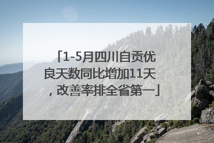 1-5月四川自贡优良天数同比增加11天，改善率排全省第一