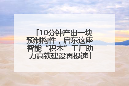 10分钟产出一块预制构件，启东这座智能“积木”工厂助力高铁建设再提速