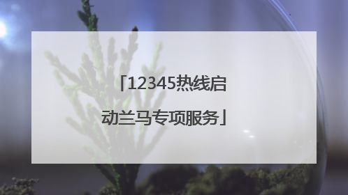 12345热线启动兰马专项服务