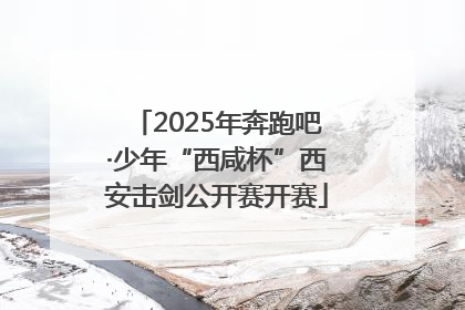 2025年奔跑吧·少年“西咸杯”西安击剑公开赛开赛