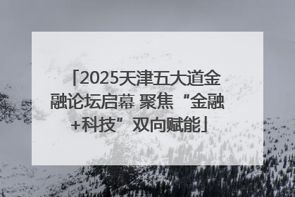 2025天津五大道金融论坛启幕 聚焦“金融+科技”双向赋能
