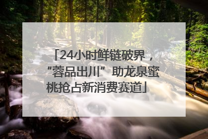 24小时鲜链破界，“蓉品出川”助龙泉蜜桃抢占新消费赛道