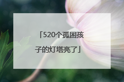520个孤困孩子的灯塔亮了