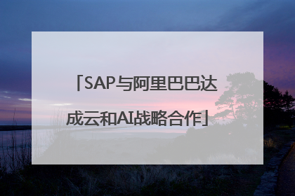 SAP与阿里巴巴达成云和AI战略合作